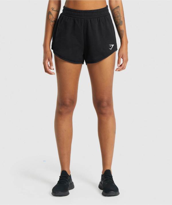 Damske Šortky Gymshark Training Sweat Čierne | GN5019426